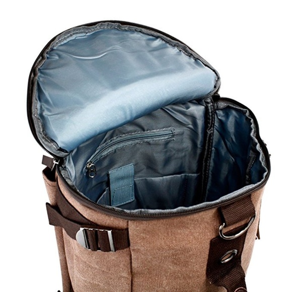 Large Duffel Travel Canvas Bag Handbag Backpack - Picture 4 of 5